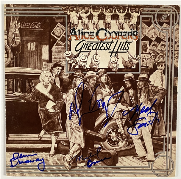 Alice Cooper Band In-Person Group Signed “Greatest Hits” Album Cover (4 Sigs) (John Brennan Collection) (BAS Guaranteed)