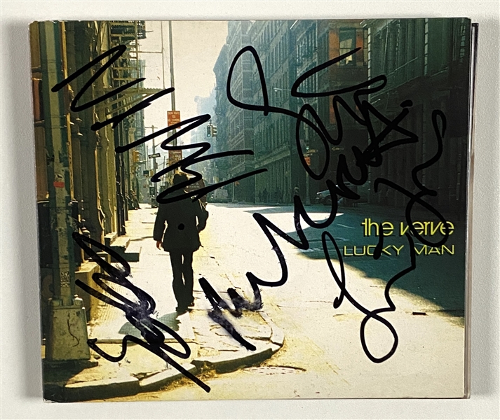 The Verve In-Person Group Signed “Lucky Man” CD Single (5 Sigs) (John Brennan Collection) (BAS Guaranteed)