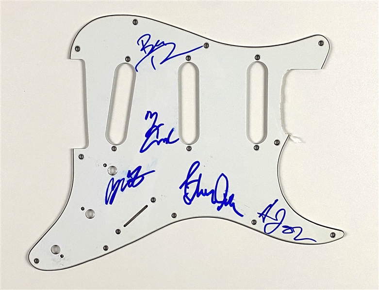 Alabama Shakes Group Signed Stratocaster-Style Pickguard (5 Sigs) (John Brennan Collection) (Beckett/BAS Guaranteed)