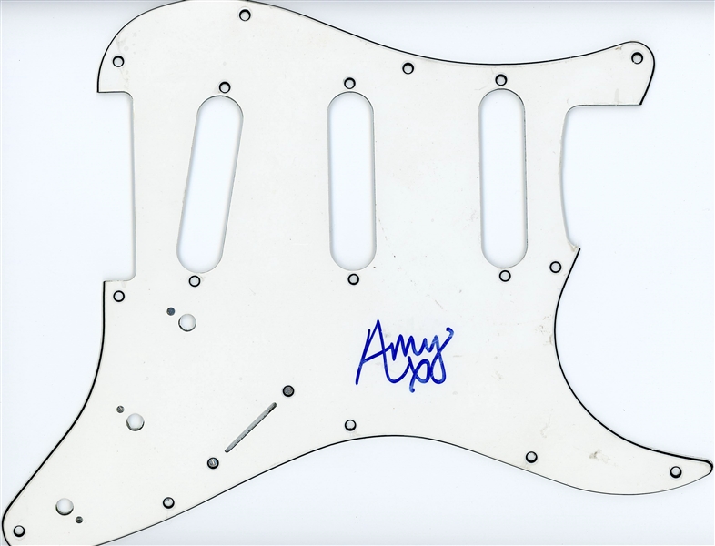 Amy Winehouse In-Person Signed Stratocaster-Style Guitar Pickguard (John Brennan Collection) (JSA LOA) 