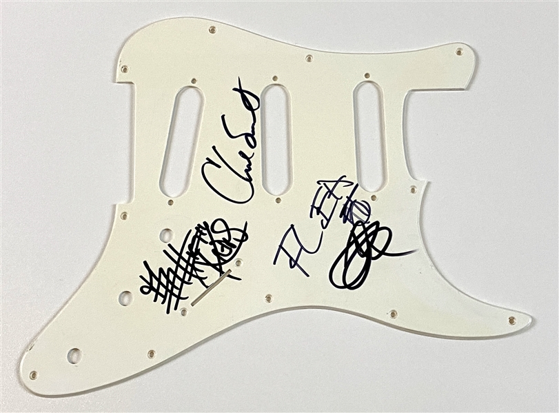 Red Hot Chili Peppers Fully Group Signed Pickguard Stratocaster-Style (4 Sigs) (Beckett/BAS Guaranteed) 