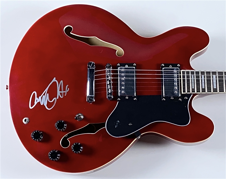 Back to the Future: Michael J. Fox Signed BTTF-Style Hollow Body "Johnny B. Goode" Guitar (Celebrity Authentics COA) (Beckett/BAS Guaranteed) 