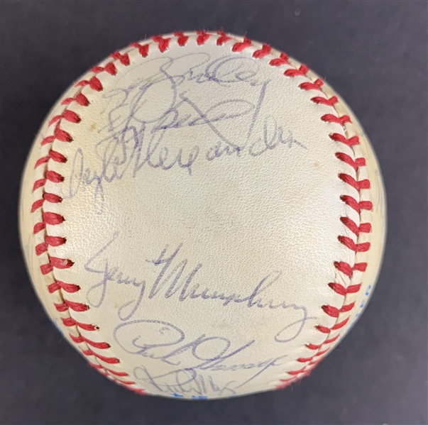 1982 New York Yankees Team Signed OAL Baseball with Winfield, Berra, Gossage, etc. (22 Sigs)(JSA LOA)