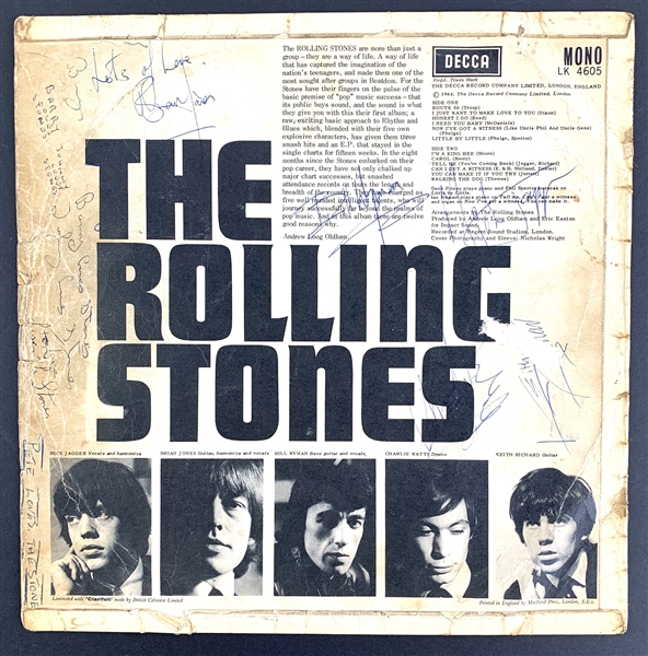 The Rolling Stones: Group Signed Debut "The Rolling Stones" Album with Brian Jones! (Beckett/BAS LOA & Tracks UK LOA)