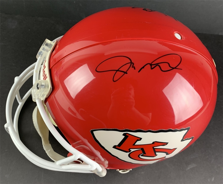 Joe Montana and Marcus Allen Dual Signed Kansas City Chiefs Full Sized PROLINE Game Model Football Helmet (UDA & TriStar COAs)