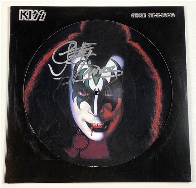 KISS: Gene Simmons Signed Solo Album Picture Disc (Beckett/BAS Guaranteed) 