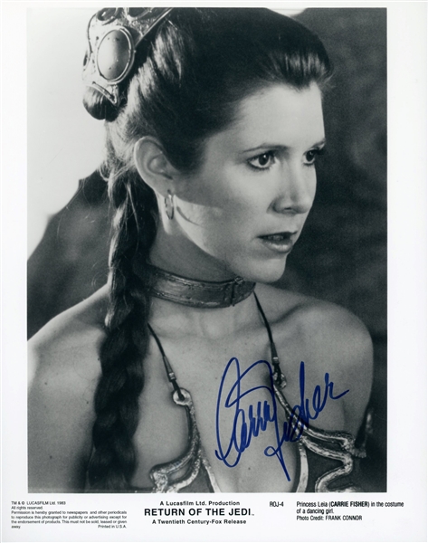 Carrie Fisher Signed 8" x 10" Photo (BAS LOA)