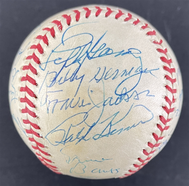Baseball HOFers & Greats Multi-Signed Baseball with Hubbell, Dickey, Gomez & More (21 Sigs)(Beckett/BAS Guaranteed)