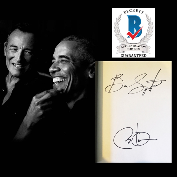 President Barack Obama & Bruce Springsteen Signed "Renegades Born in The U.S.A." Deluxe Edition Hardcover Book (Beckett/BAS Guaranteed)