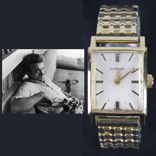 James Dean Owned & Worn Gold Wrist Watch (Roslyn Herman)