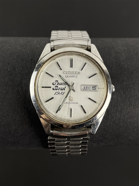 Mike Mularkey Personally Owned & Worn 1981 Peach Bowl Citizen Watch (Coach Mike Mularkey Collection)