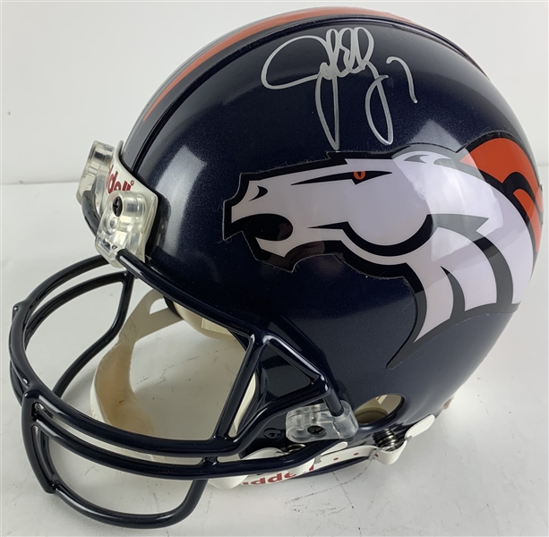 John Elway Signed Denver Broncos Full Sized PROLINE Game Model Helmet (Beckett/BAS COA)