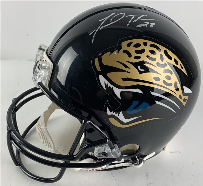 Fred Taylor Signed Jacksonville Jaguars Full Sized PROLINE Game Model Helmet (Beckett/BAS COA)