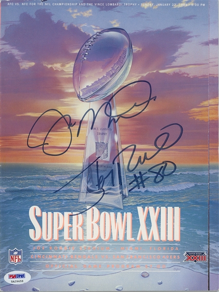 San Francisco 49ers: Joe Montana & Jerry Rice Signed Super Bowl XXIII Program (PSA Authentication) (Beckett/BAS Guaranteed) 