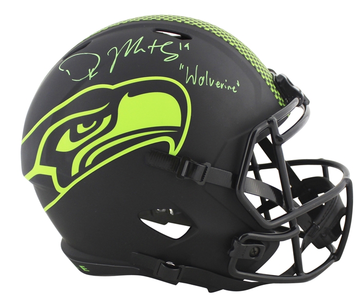 Seahawks D.K. Metcalf "Wolverine" Signed Eclipse Full Size Speed Rep Helmet (Beckett COA)