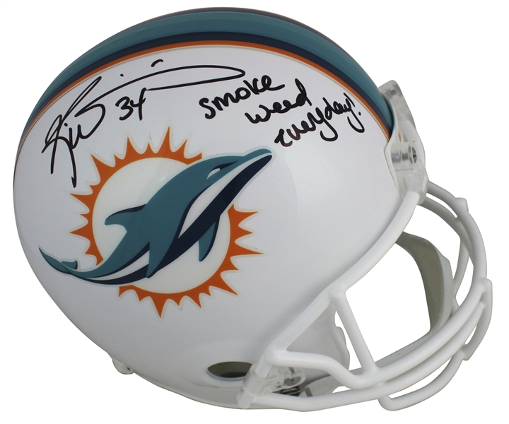 Dolphins Ricky Williams "Smoke Weed Everyday" Signed Full Size Rep Helmet (JSA COA)