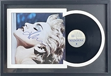 Madonna Rare Signed "True Blue" Record Album Cover (PSA/DNA LOA)