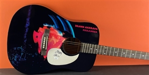 Custom Wrapped Black Sabbath "Paranoid"  Acoustic Guitar with a Ozzy Osborne Signed Customized Pickguard (JSA)