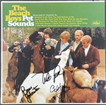 The Beach Boys Group Signed "Pet Sounds" Record Album Cover with Johnston, Love & Jardine (Beckett/BAS Guaranteed)