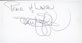 Curtis Mayfield Signed 3" x 6" Index Card (Epperson/REAL LOA)