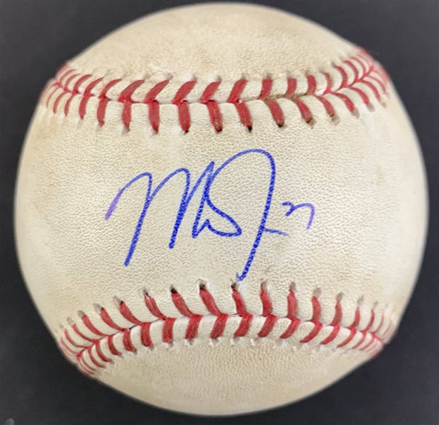 Michael Trout Signed & Game Used 2015 OML Game Used Baseball (PSA/DNA & MLB)