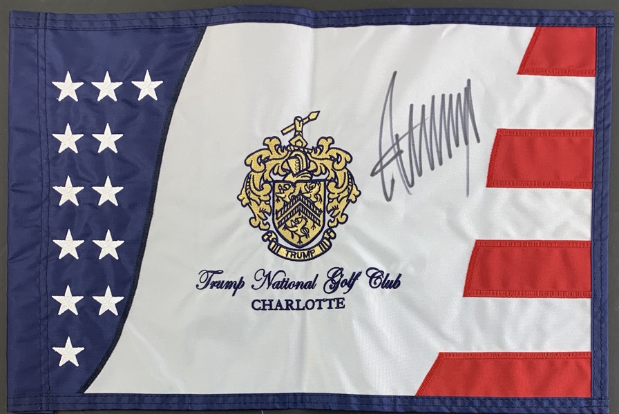 Donald Trump Signed Trump National Golf Club Flag (PSA LOA)