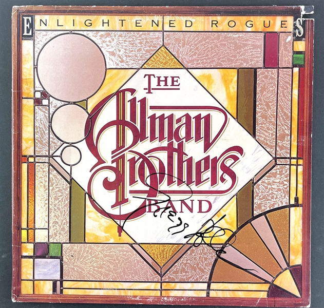 The Allman Brothers Band : Gregg Allman Signed "Enlightened Rogue" Album Cover (BAS Guaranteed)