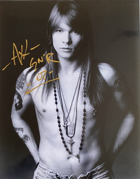 Guns N Roses: Axl Rose In-Person Signed 11" x 14" Photograph (JSA)