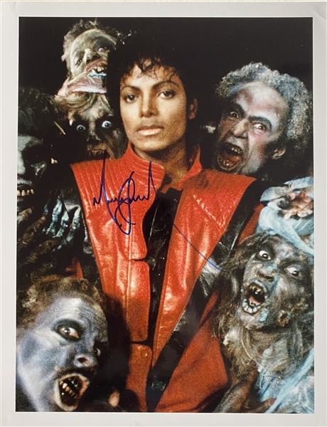 Michael Jackson In-Person Signed 11" x 14" Color Photograph from "Thriller" Music Video! (JSA)
