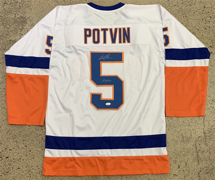 Dennis Potvin Signed New York Islanders Style Jersey (JSA COA)