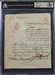 John Hancock Signed 1783 Maritime Judicial Appointment (Beckett/BAS MINT 9 Autograph)