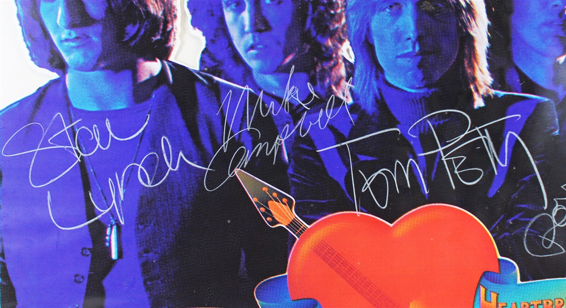 Tom Petty & The Heartbreakers RARE Group Signed 40 x 40 Promotional Poster (Beckett/BAS LOA)