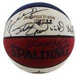 Shaquille ONeals Personal 1993 NBA All-Star Game Basketball Signed by Jordan, Ewing, Etc. - Shaqs All-Star Debut! (Shaq LOA & Beckett/BAS LOA)