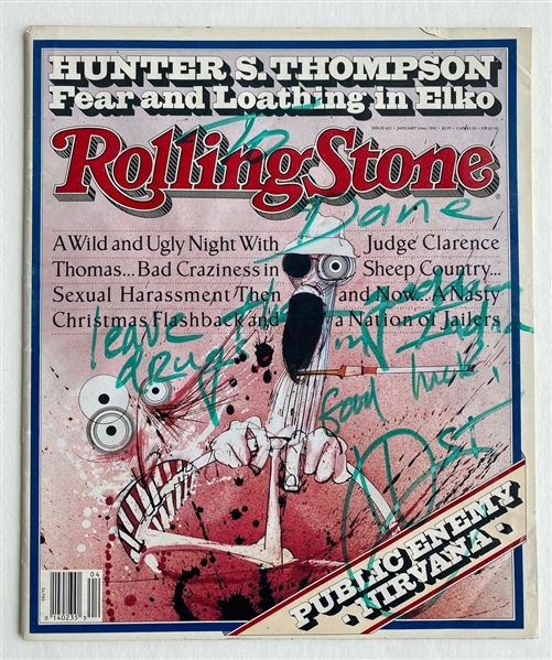 Hunter Thompson Signed Rolling Stone Magazine (BAS GUARANTEED) 