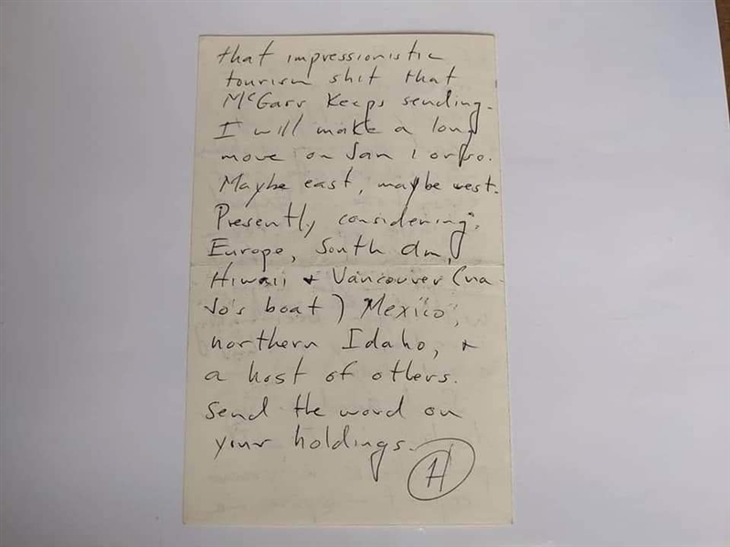 Incredible Hunter Thompson Written 4 Page Letter (BAS GUARANTEED)