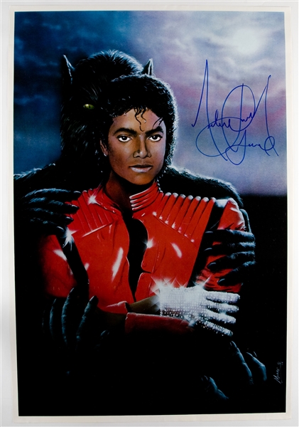 Michael Jackson Signed 18" x 24" Canvas Art (JSA LOA)