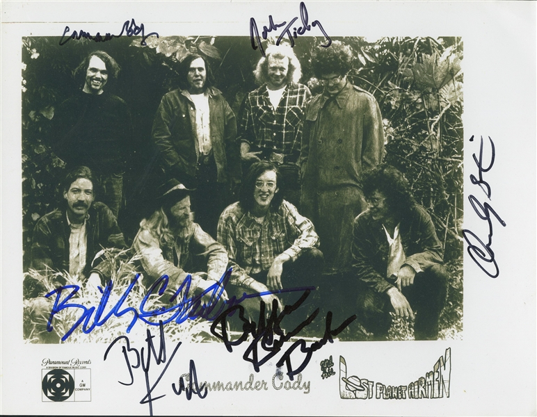 Commander Cody & His Lost Planet Airmen: Group Signed 8.5" x 11" Photograph (BAS GUARANTEED)