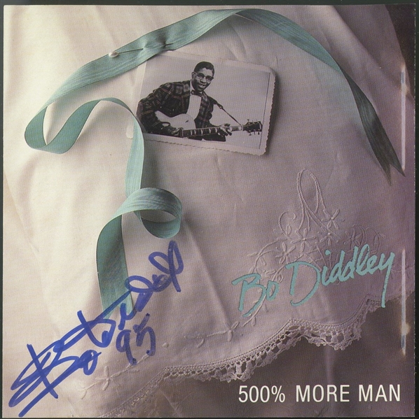 Bo Diddley Signed "500% More Man" CD (BAS GUARANTEED)
