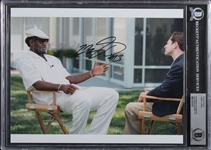 LeBron James Signed 8" x 10" Color Photo from Nike Commercial Set with Beckett/BAS Graded GEM MINT 10 Autograph