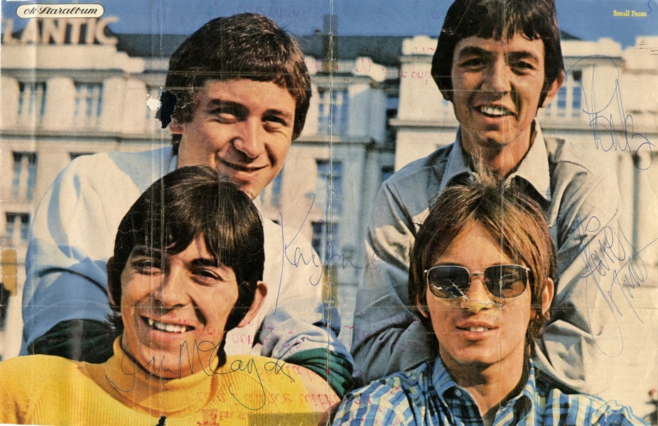 Small Faces : Group Signed 11" x 17" Magazine Poster (BAS GUARANTEED) 