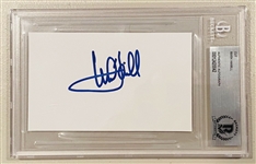 Mark Hamill Signed 3" x 5" Card (BAS/ BAS Encapsulated)
