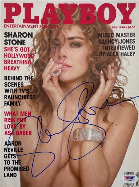 Sharon Stone Signed July 1990 Playboy Magazine (PSA/DNA)