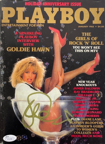 Goldie Hawn Signed January 1985 Playboy Magazine (JSA)