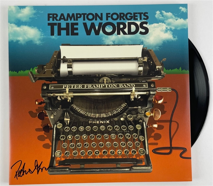 Peter Frampton Signed "Frampton Forgets The Words" w/ Vinyl (BAS Guaranteed)