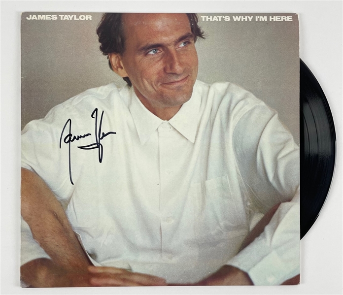 James Taylor Signed "Thats Why Im Here" w/ Vinyl (BAS Guaranteed)