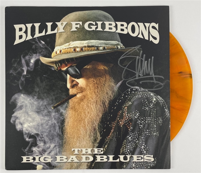 Billy Gibbons Signed "The Big Bad Blues" Solo Album w/ Vinyl (BAS Guaranteed)