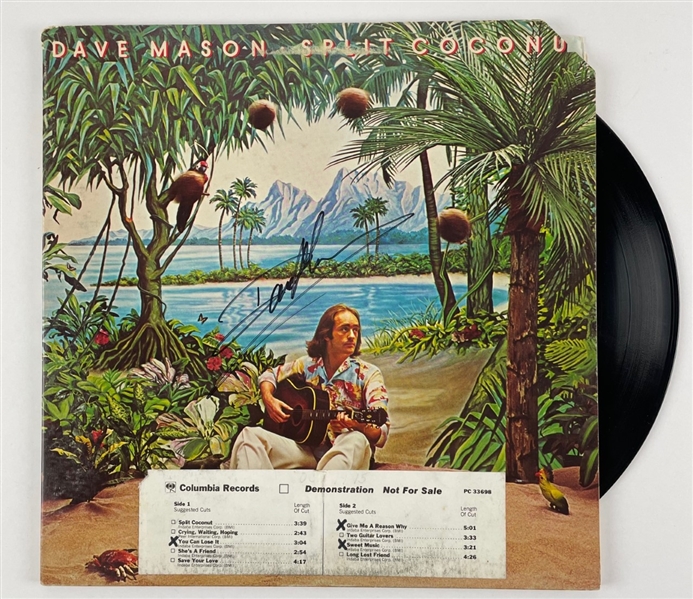 Dave Mason Signed "Split Coconut" Solo Album w/ Vinyl (BAS Guaranteed)