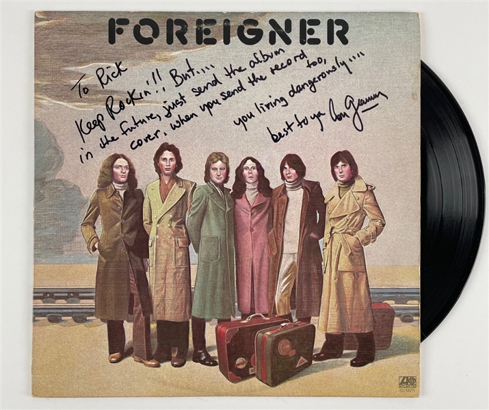 Lou Gramm Signed Foreigner Album w/ Vinyl and Unique Inscription! (BAS Guaranteed)
