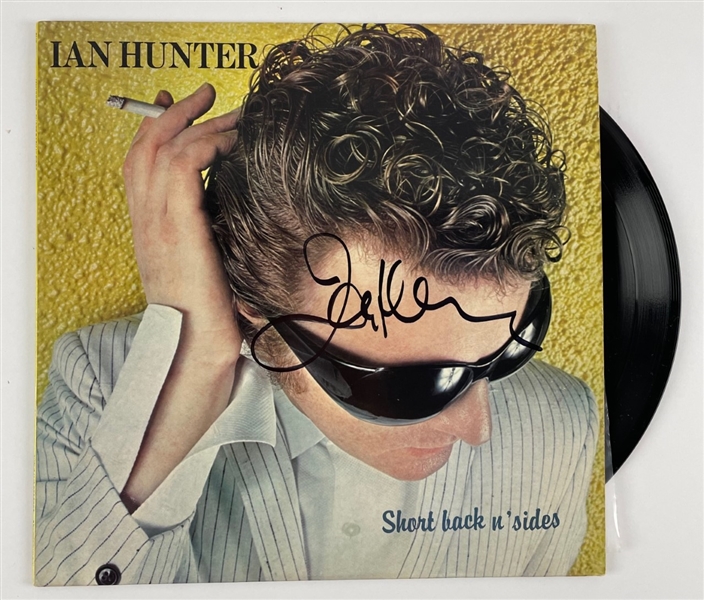 Ian Hunter Signed "Short back n sides"  Solo Album w/ Vinyl (BAS Guaranteed)