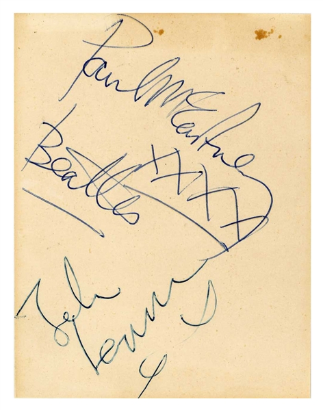 The Beatles: John Lennon & Paul McCartney Autographs 1963 (UK) (Tracks COA) 